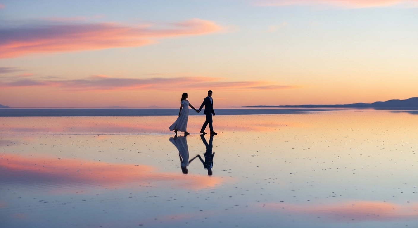 Cappadocia Salt Lake Turkey pink reflections