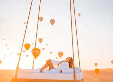 Cappadocia bed photoshoot with floating bed