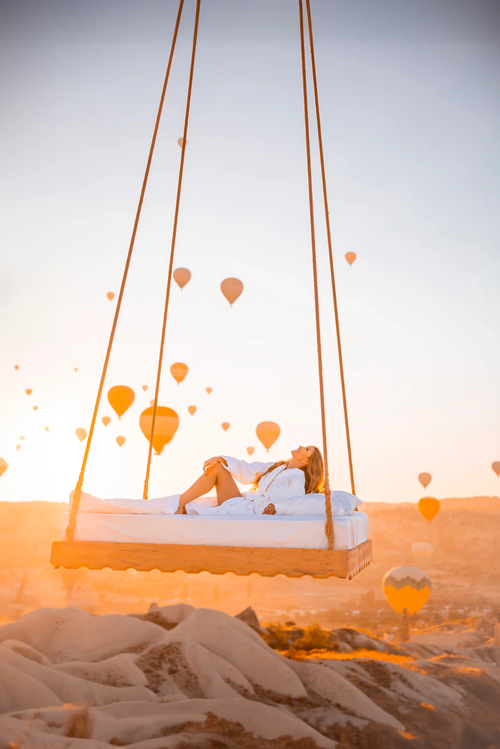 Cappadocia Bed Photoshoot: Floating Bed Experience in Fairy Landscapes 2 Cappadocia bed photoshoot with floating bed
