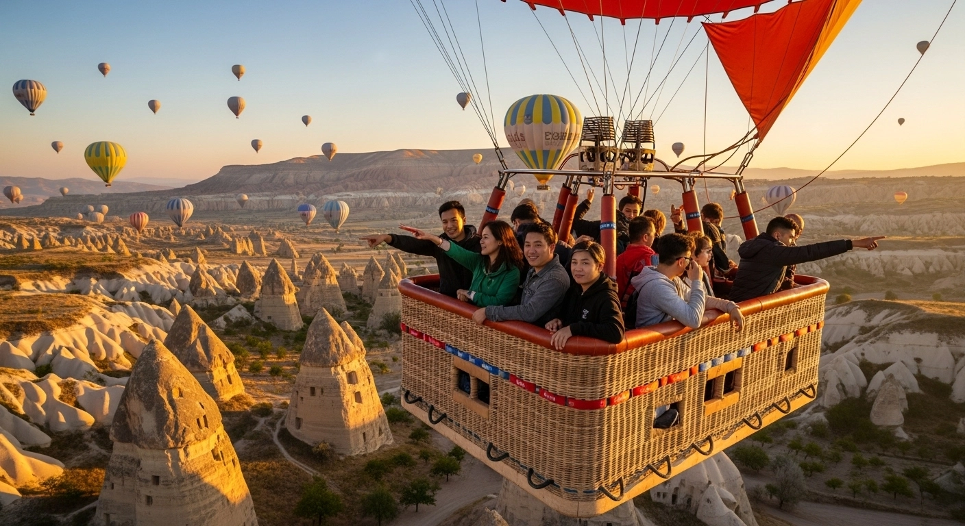 Guided Cappadocia tours with hot air balloons