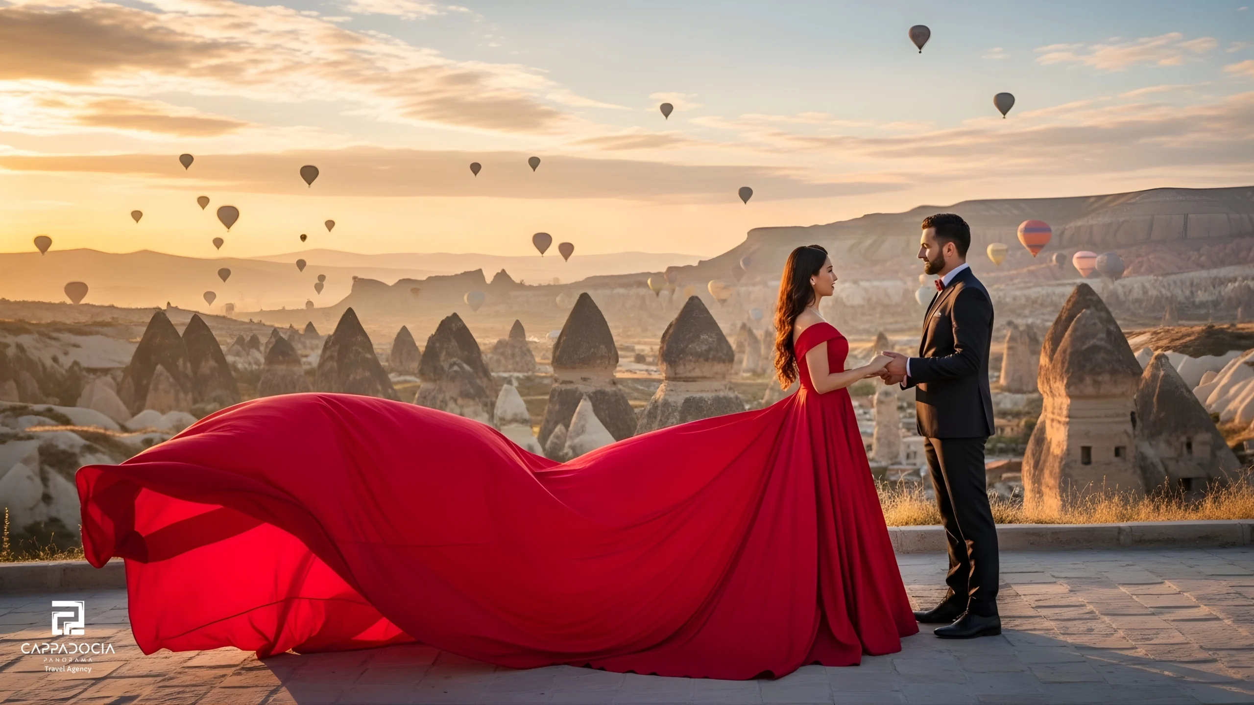 cappadocia photoshoot with dress