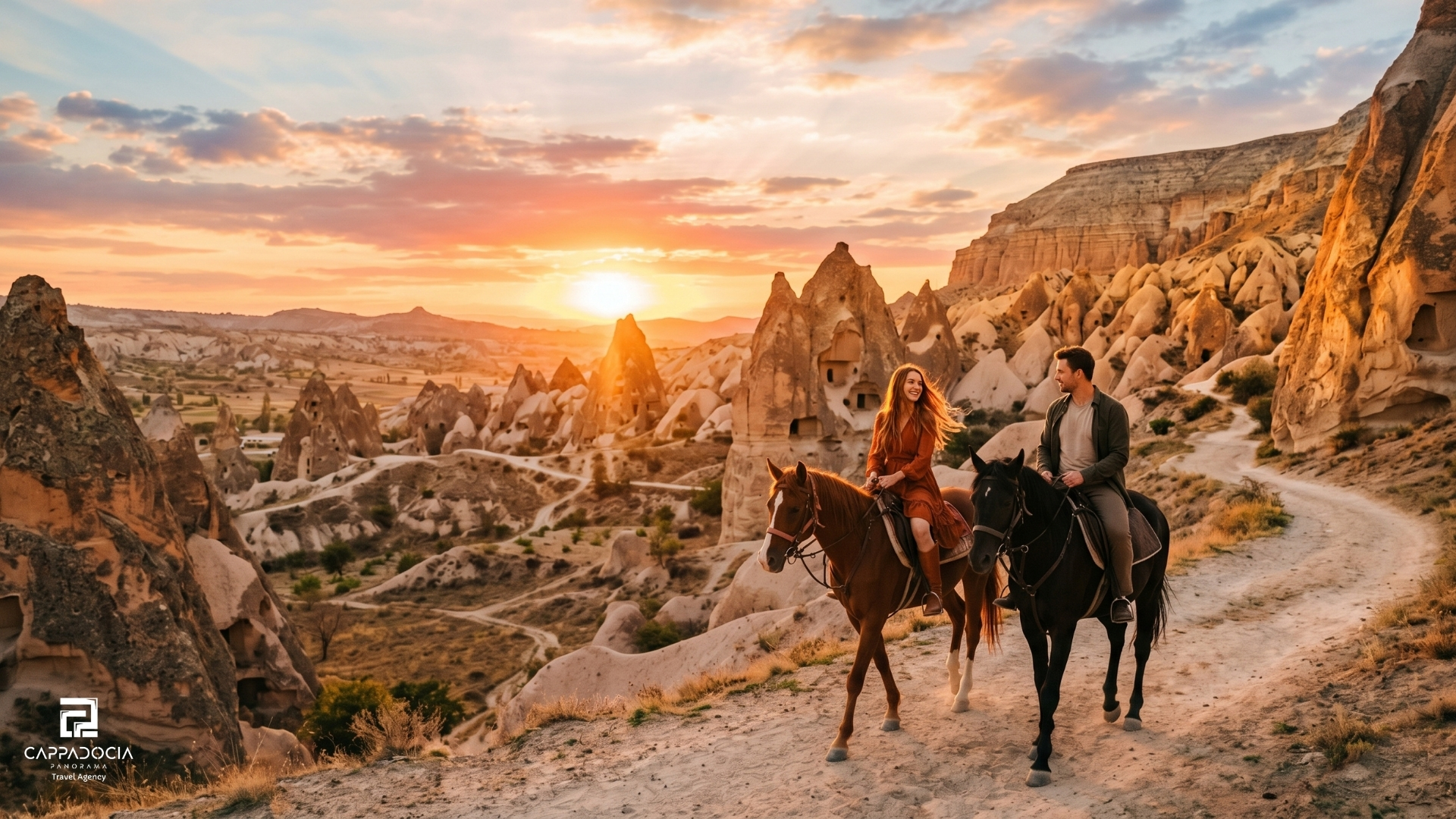 sunset horse riding cappadocia
